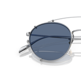 Oliver Peoples Coleridge Clip with Silver frame and Blue lenses - Variant