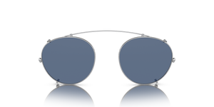 Oliver Peoples Coleridge Clip with Silver frame and Blue lenses - Image 1