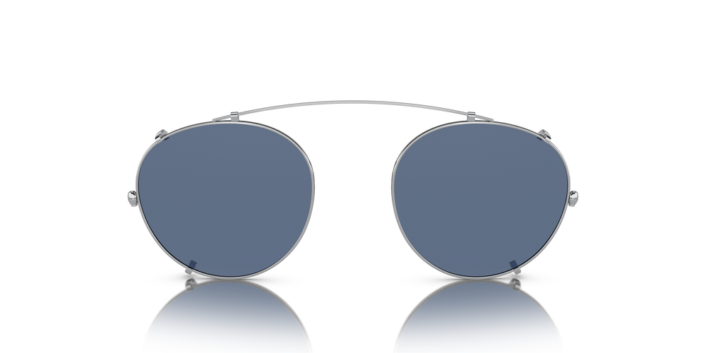 Oliver Peoples Coleridge Clip with Silver frame and Blue lenses