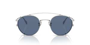 Oliver Peoples Coleridge Clip avec une monture Argent et des verres Bleu - L'image 4