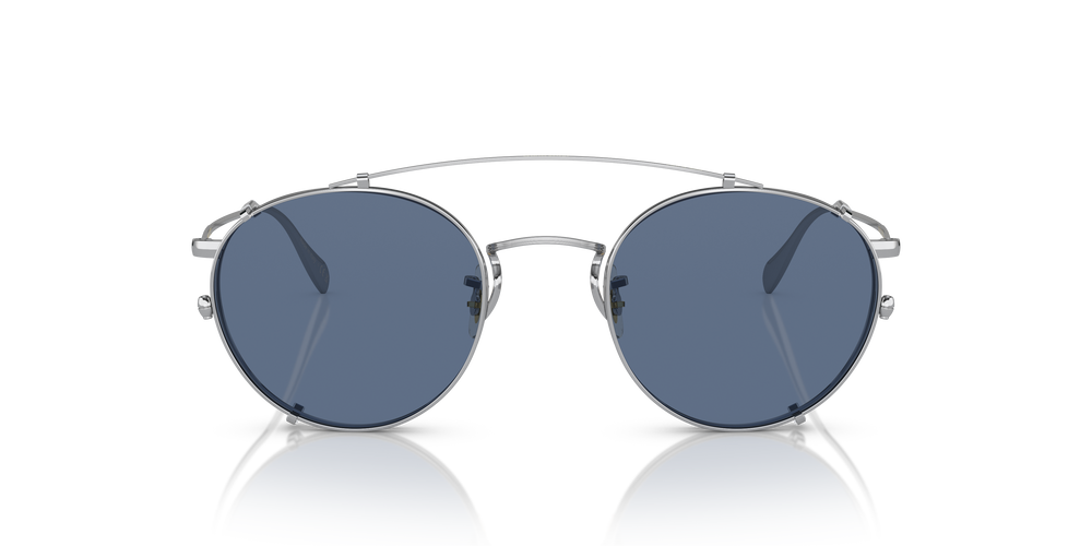 Oliver Peoples Coleridge Clip with Silver frame and Blue lenses - Image 4