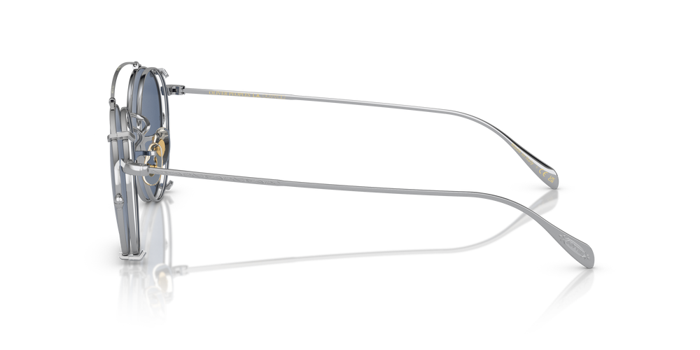 Oliver Peoples Coleridge Clip with Silver frame and Blue lenses - Image 6