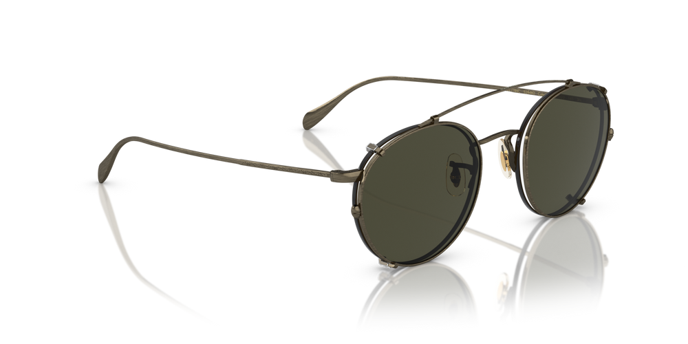 Oliver Peoples Coleridge Clip with Antique Gold frame and Green lenses - image 5