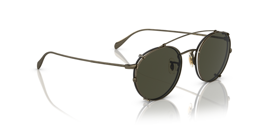 Oliver Peoples Coleridge Clip with Antique Gold frame and Green lenses - Image 5