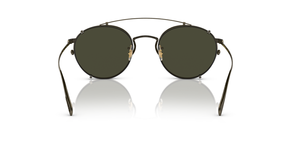 Oliver Peoples Coleridge Clip with Antique Gold frame and Green lenses - Image 7