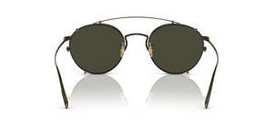 Oliver Peoples Coleridge Clip with Antique Gold frame and Green lenses - Image 7