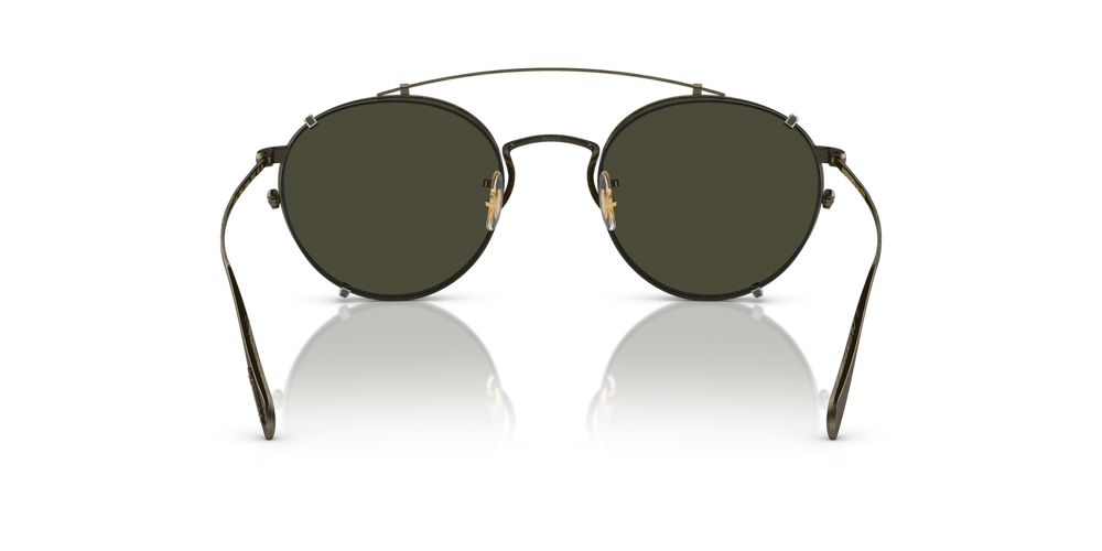 Oliver Peoples Coleridge Clip with Antique Gold frame and Green lenses - image 7