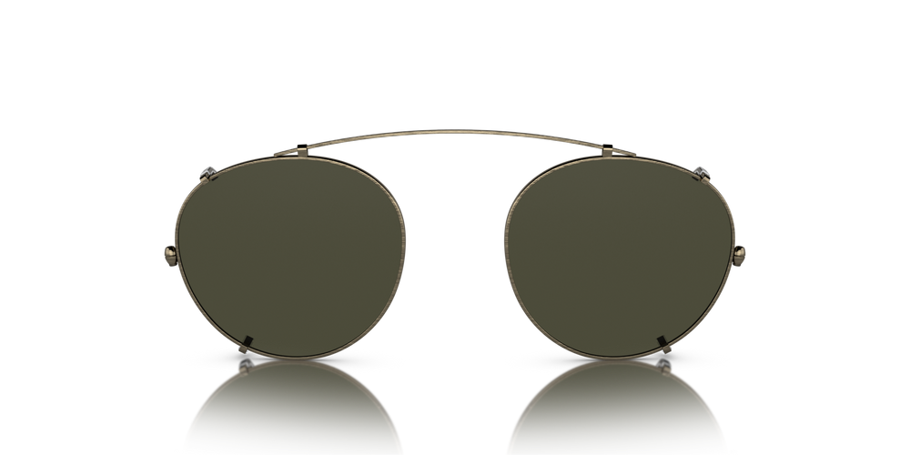 Oliver Peoples Coleridge Clip with Antique Gold frame and Green lenses - image 1