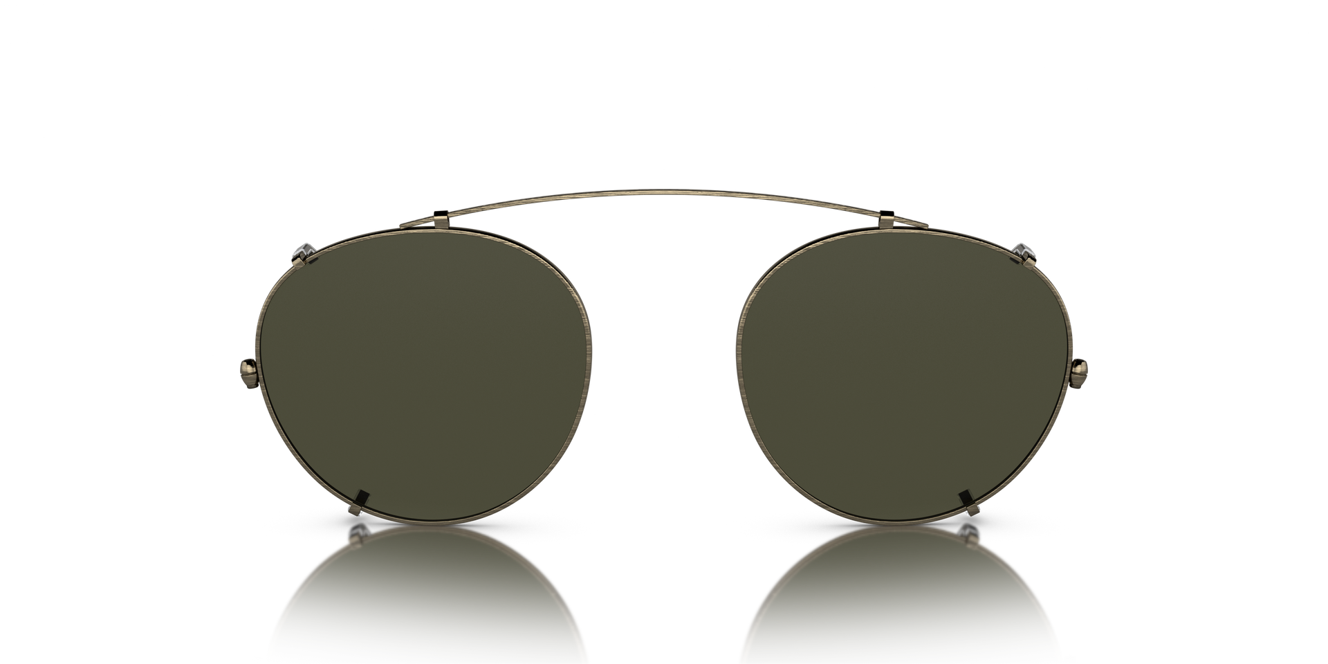Oliver Peoples Coleridge Clip with Antique Gold frame and G-15