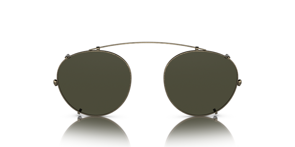 Oliver Peoples Coleridge Clip with Antique Gold frame and Green lenses - image 2
