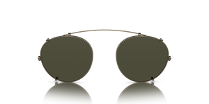Oliver Peoples Coleridge Clip with Antique Gold frame and Green lenses - image 2