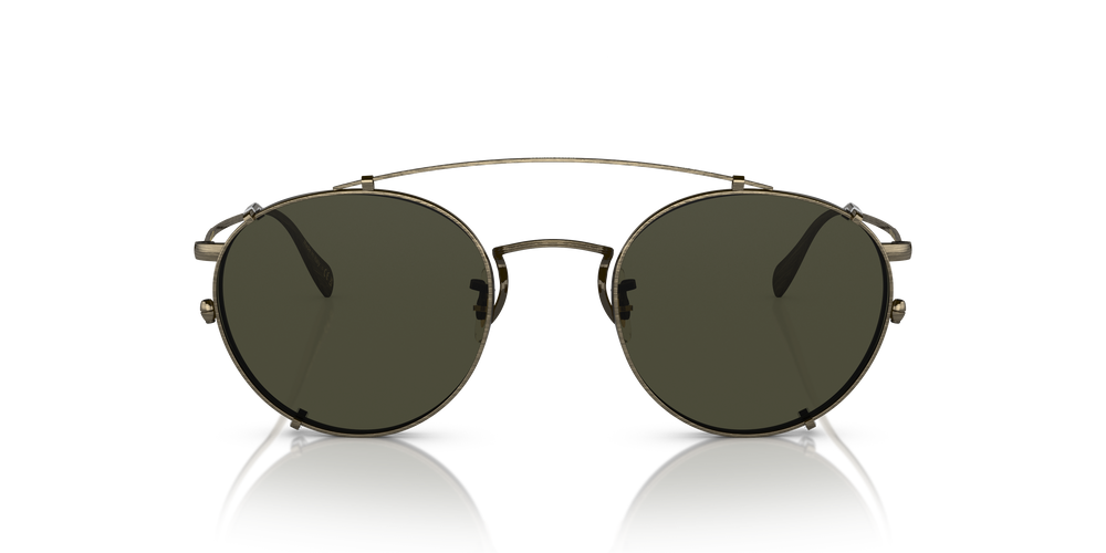 Oliver Peoples Coleridge Clip with Antique Gold frame and Green lenses - Image 4