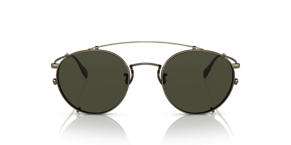 Oliver Peoples Coleridge Clip with Antique Gold frame and Green lenses - image 4
