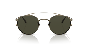 Oliver Peoples Coleridge Clip with Antique Gold frame and Green lenses - image 4