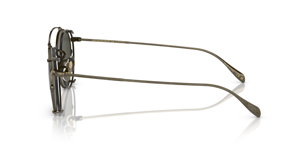 Oliver Peoples Coleridge Clip with Antique Gold frame and Green lenses - Image 6