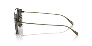 Oliver Peoples Coleridge Clip with Antique Gold frame and Green lenses - Image 6