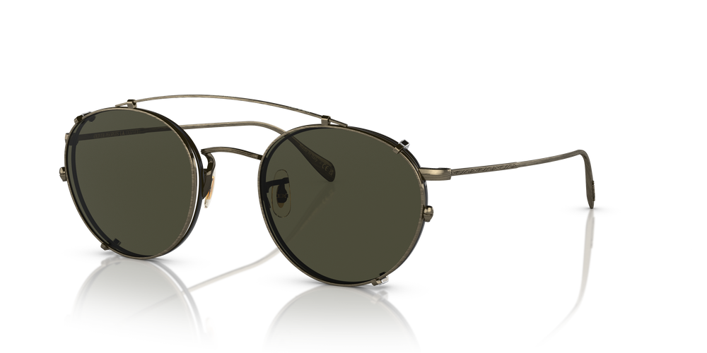 Oliver Peoples Coleridge Clip with Antique Gold frame and G-15