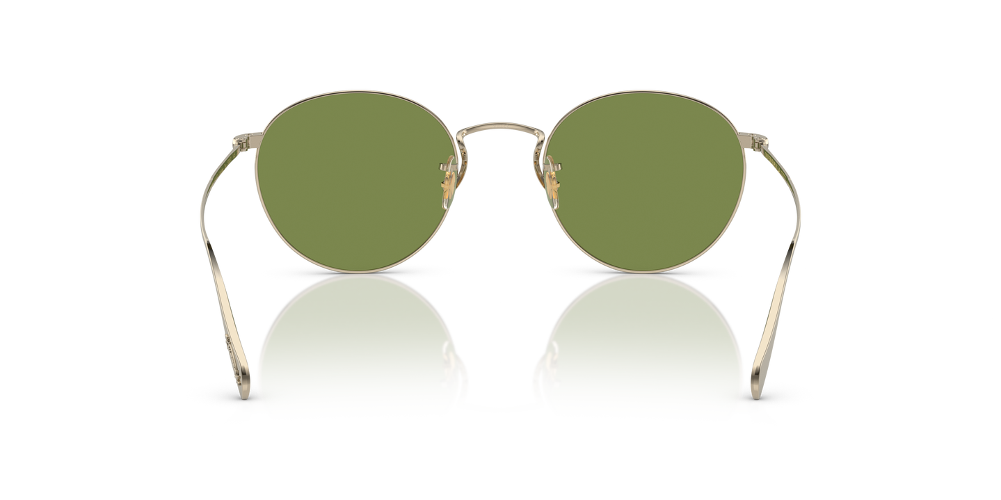 Oliver Peoples Coleridge Sun with Gold frame and Green C lenses