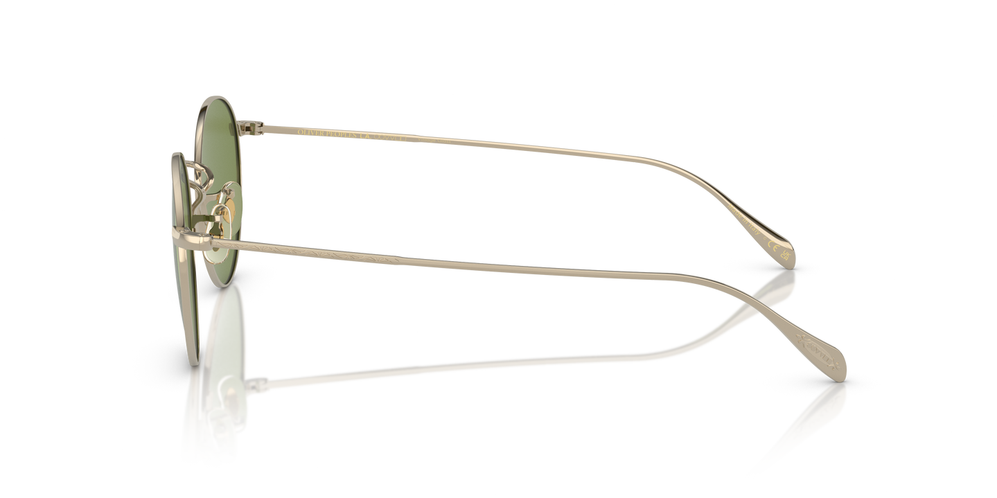 Oliver Peoples Coleridge Sun with Gold frame and Green C lenses