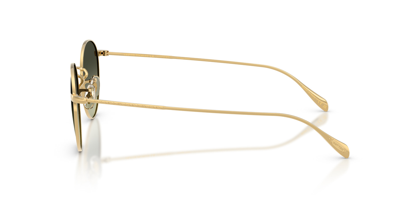 Oliver Peoples Coleridge Sun Gold Plated con montatura Oro giallo 18 carati e lenti  Verde - Immagine Filigrane