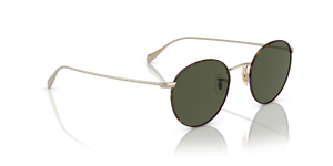 Oliver Peoples Coleridge Sun avec une monture Or-Écaille et des verres Vert - L'image 3