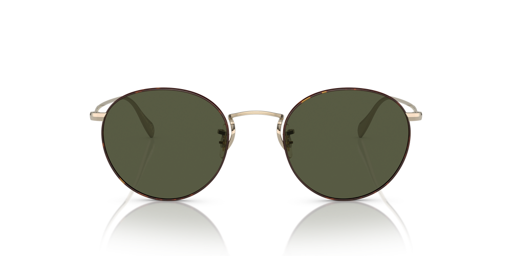 Oliver Peoples Coleridge Sun with Gold-Tortoise frame and Green lenses - Image 2