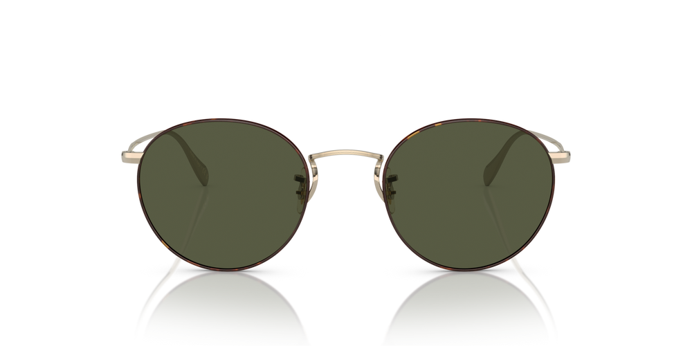 Oliver Peoples Coleridge Sun with Gold-Tortoise frame and Green lenses - image 2