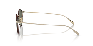 Oliver Peoples Coleridge Sun avec une monture Or-Écaille et des verres Vert - L'image 4