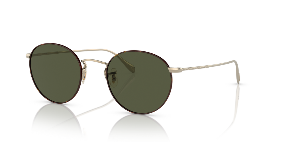 Oliver Peoples Coleridge Sun with Gold-Tortoise frame and Green lenses - image 3