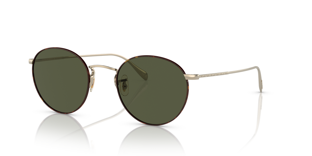 Oliver Peoples Coleridge Sun with Gold frame and Green C lenses