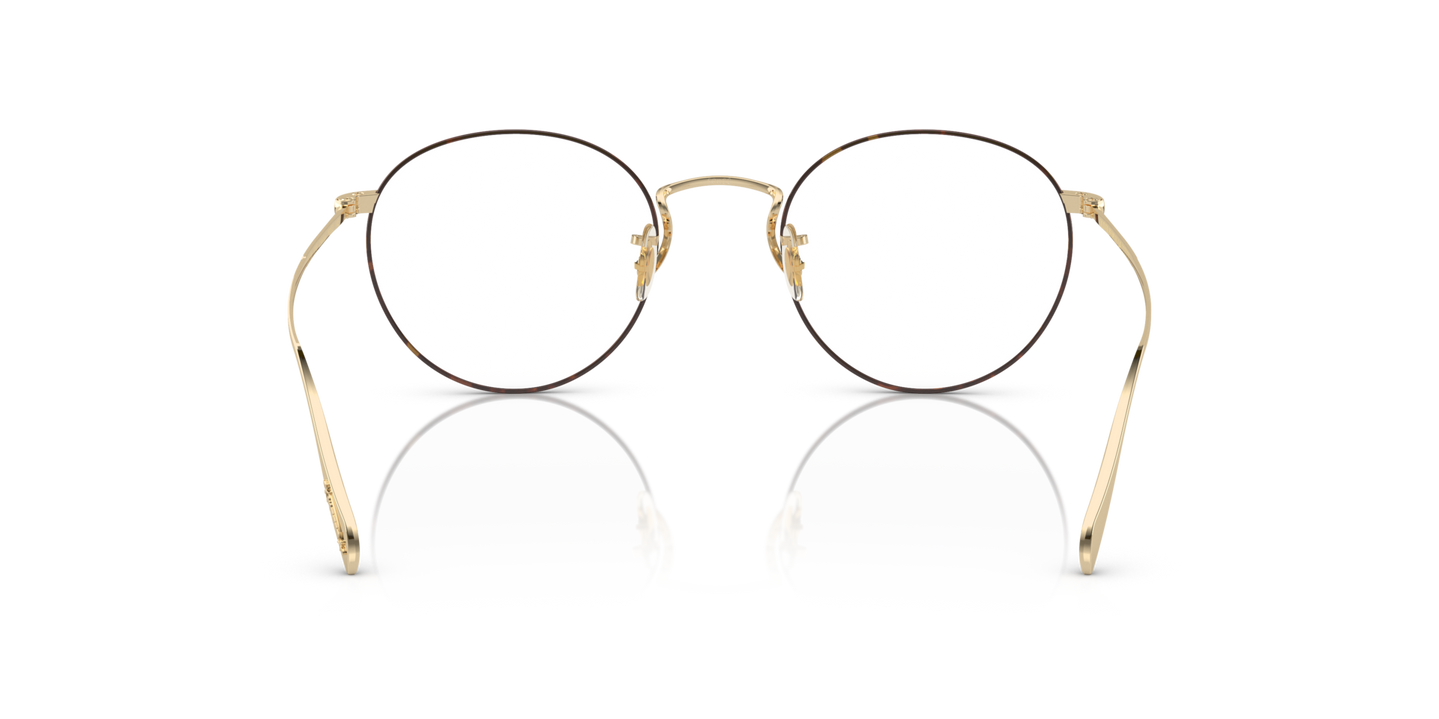Oliver Peoples Coleridge with Soft Gold/Amber DTBK Foil frame - Image Nosepads