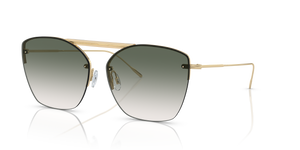 Oliver Peoples Ziane with Ziane Gold/Buff Top Bar Viridi frame and Green lenses - Image 1