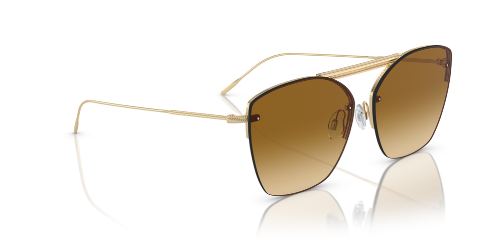 Sie Oliver Peoples Ziane mit Ziane Gold/Buff Top Bar Amaret Gestell und Braun Gläsern - bild 3