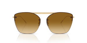 Sie Oliver Peoples Ziane mit Ziane Gold/Buff Top Bar Amaret Gestell und Braun Gläsern - bild 2