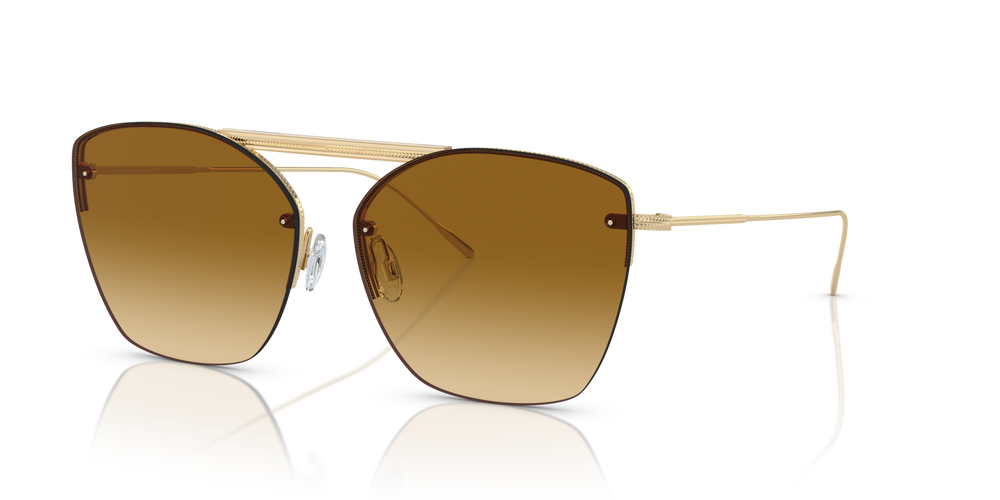 Sie Oliver Peoples Ziane mit Ziane Gold/Buff Top Bar Amaret Gestell und Braun Gläsern - bild 1