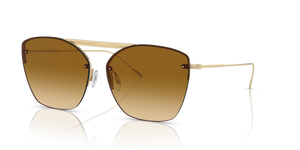 Sie Oliver Peoples Ziane mit Ziane Gold/Buff Top Bar Amaret Gestell und Braun Gläsern - bild 1