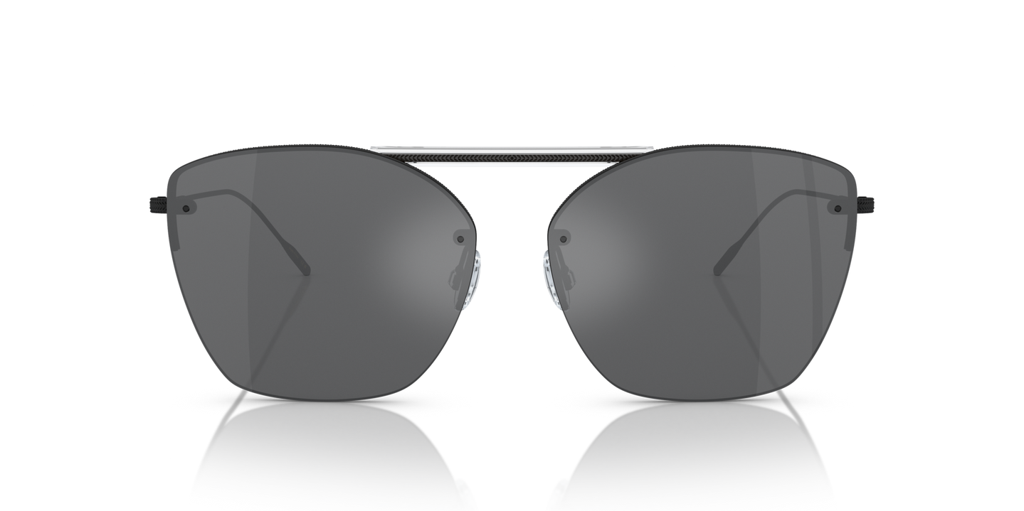 Oliver Peoples Ziane with Ziane Matte Black/Crystal Top frame and Black lenses - Image Lenses
