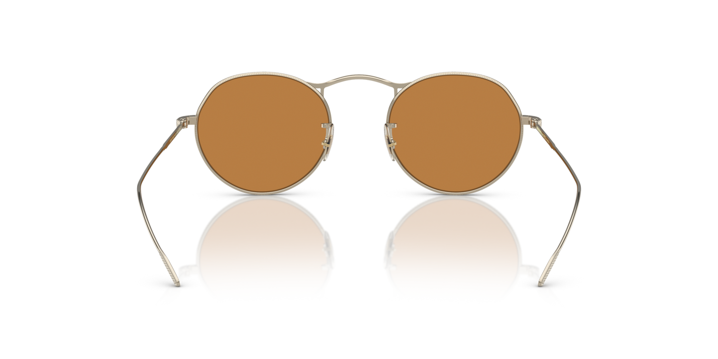 Oliver Peoples M-4 30Th with Gold frame and Brown lenses - Image Nosepads