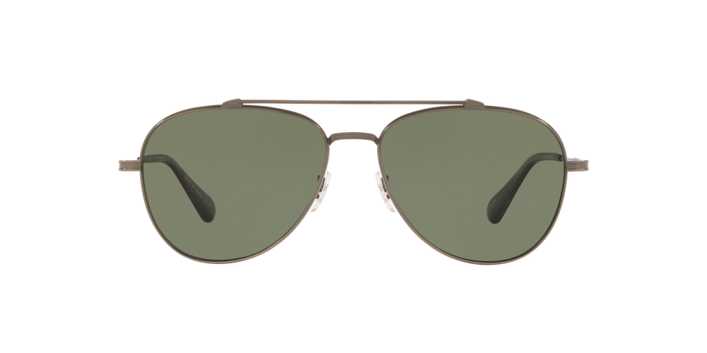 Oliver Peoples Rikson avec une monture Gris vieilli et des verres Vert - L'image 2