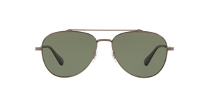 Oliver Peoples Rikson avec une monture Gris vieilli et des verres Vert - L'image 2