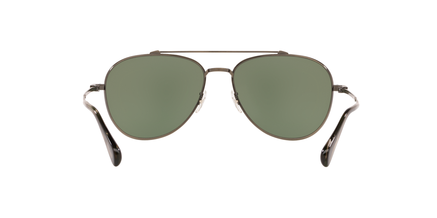 Oliver Peoples Rikson with Antique Pewter frame and Green lenses - Image Nosepads