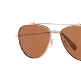 Oliver Peoples Rikson with Brushed Silver frame and Orange lenses - Variant