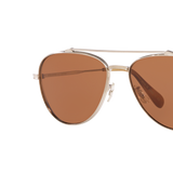 Oliver Peoples Rikson with Brushed Silver frame and Orange lenses - Variant