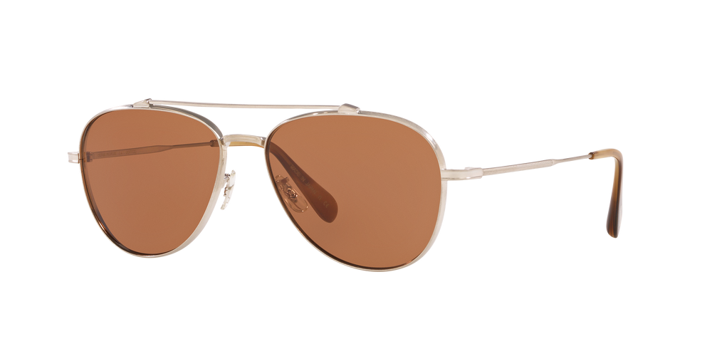 Oliver Peoples Rikson with Brushed Silver frame and Orange lenses - Image 1