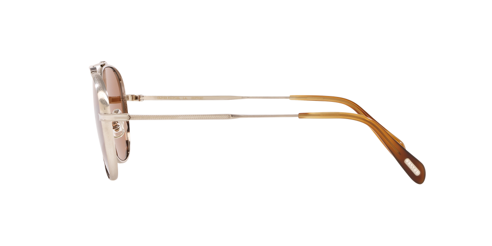 Oliver Peoples Rikson con montatura Argento Spazzolato e lenti  Arancione - L'immagine 3