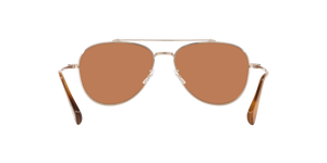 Oliver Peoples Rikson con montatura Argento Spazzolato e lenti  Arancione - L'immagine 4