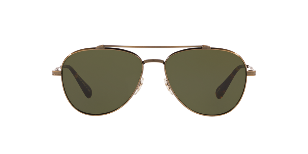 Sie Oliver Peoples Rikson mit Antikgold Gestell und Grün Gläsern - Das Bild 2