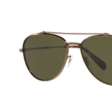 Oliver Peoples Rikson con montatura Oro Antico e lenti  Verde - Variant