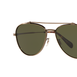 Oliver Peoples Rikson with Antique Gold frame and Green lenses - Variant