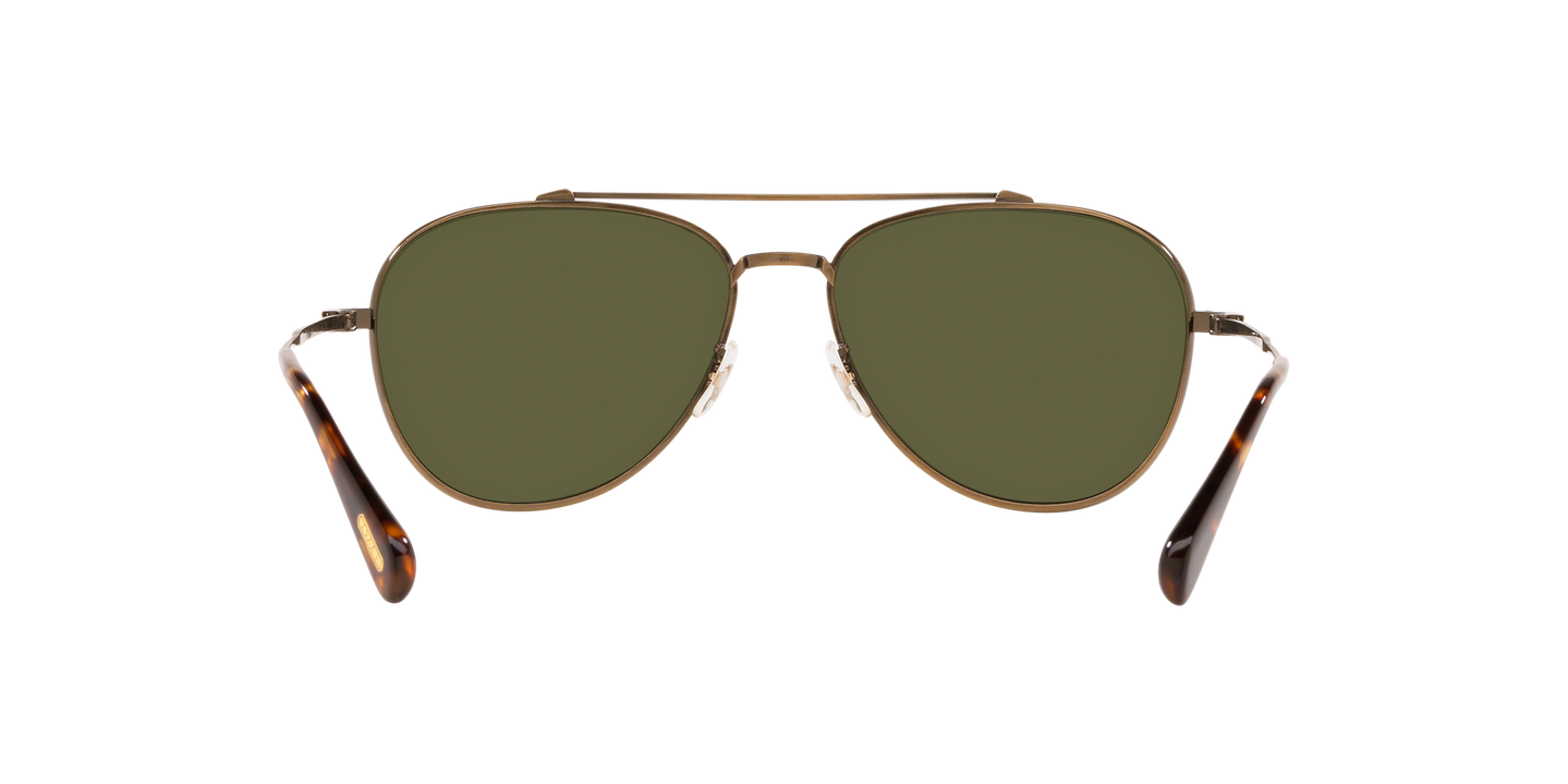 Oliver Peoples Rikson con montatura Oro Antico e lenti  Verde - Immagine Naselli
